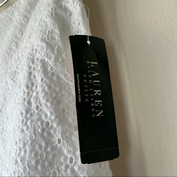 Lauren Ralph Lauren NWT Vintage Dead Stock Embroidered Skirt White Size Petite 4 - Picture 3 of 7